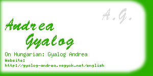 andrea gyalog business card